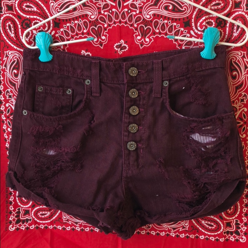 LF Furst of A Kind carmar maroon shorts